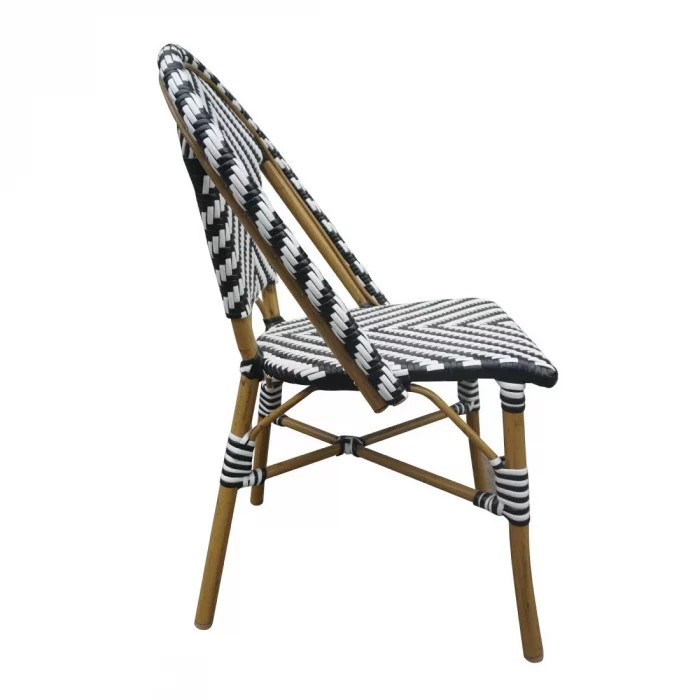 Bolero Parisian Style Rattan Side Chair Black (Pack of 2) - Image 5