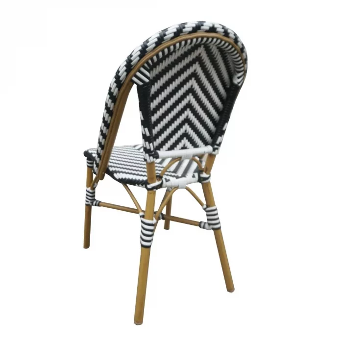 Bolero Parisian Style Rattan Side Chair Black (Pack of 2) - Image 6