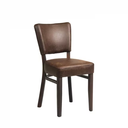 Oregon Wenge Wood and Faux Leather Dining Chair Espresso (Pack of 2)