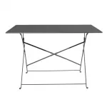 Bolero Perth Black Pavement Style Folding Table 1100x700mm - Image 2