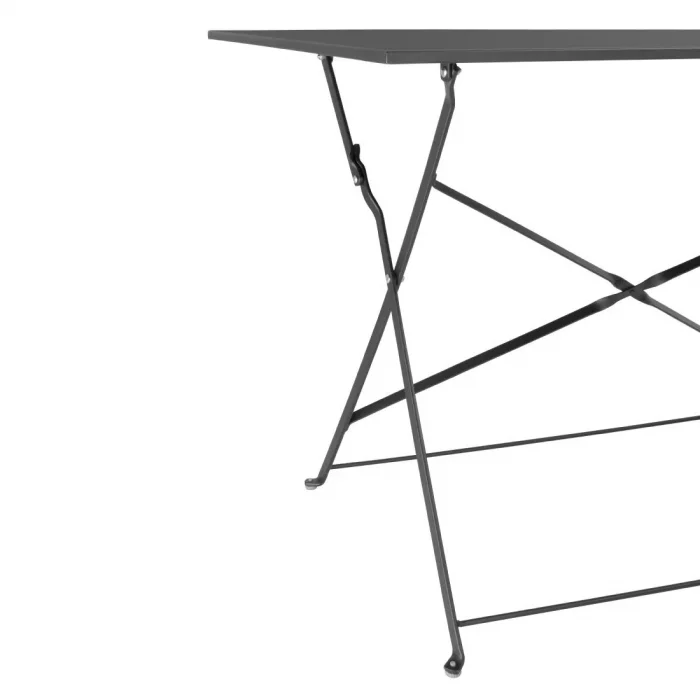 Bolero Perth Black Pavement Style Folding Table 1100x700mm - Image 3