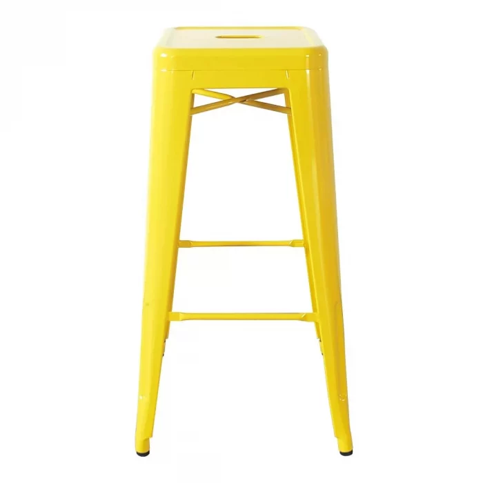 Bolero Bistro Yellow Steel High Stool (Pack of 4) - Image 2
