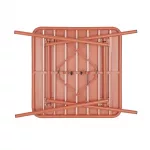 Bolero Amalfi Slatted Square Steel Folding Table Terracotta 700mm - Image 7