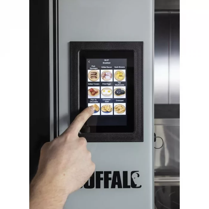 Buffalo Freestanding Smart Touchscreen Compact Combi Oven  6 x GN 1/1 with Installation Kit and Extraction Hood - Image 5