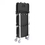 Vogue 3 Tier PP Folding Trolley Black Small - Image 4