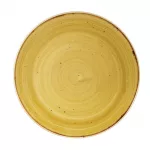Churchill Stonecast Round Coupe Plates Mustard Seed Yellow 165mm