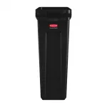 Rubbermaid Slim Jim Container With Venting Channels Black 87Ltr - Image 2
