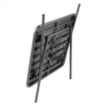 Bolero Amalfi Slatted Square Steel Folding Table Grey 700mm - Image 6