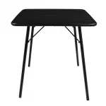 Bolero Amalfi Slatted Square Steel Folding Table Black 700mm - Image 4