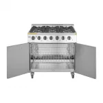 Buffalo 6 Burner Gas Oven Range with Castors - Image 4