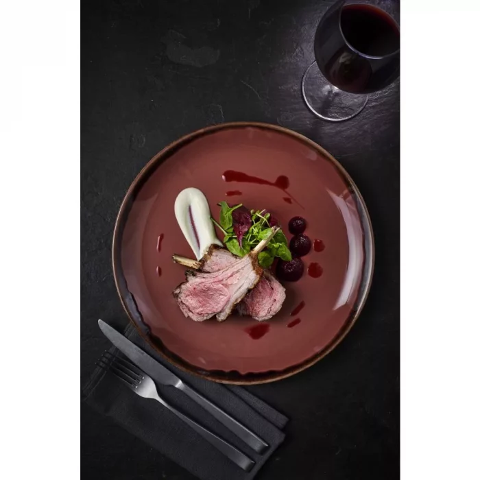 Dudson Harvest Plum Coupe Plate 11.25 inch Box 12 - Image 2