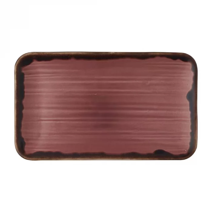 Dudson Harvest Plum Organic Rectangular Plate 10.6X6.3 inch Box 12 - Image 1