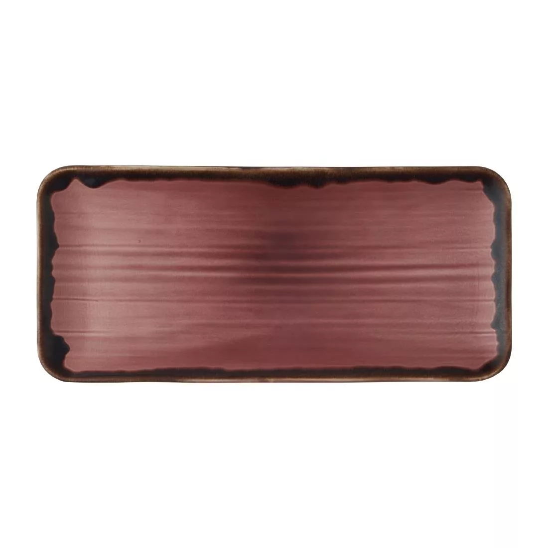cu037_new22.jpg Dudson Harvest Plum Organic Coupe Rect Platter 13 3/4X6 1/4 inch Box 6 - Image 1