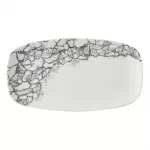 Churchill Kintsugi Accents Quartz Black Chefs Oblong Plate 352 x187mm (Pack of 6)