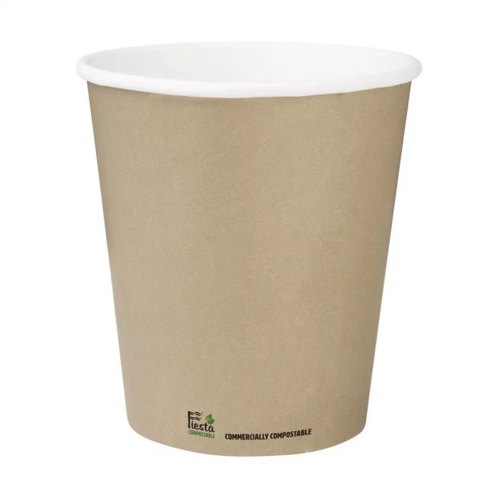 Fiesta Compostable Coffee Cups Single Wall 340ml / 12oz (Pack of 1000) - Image 1