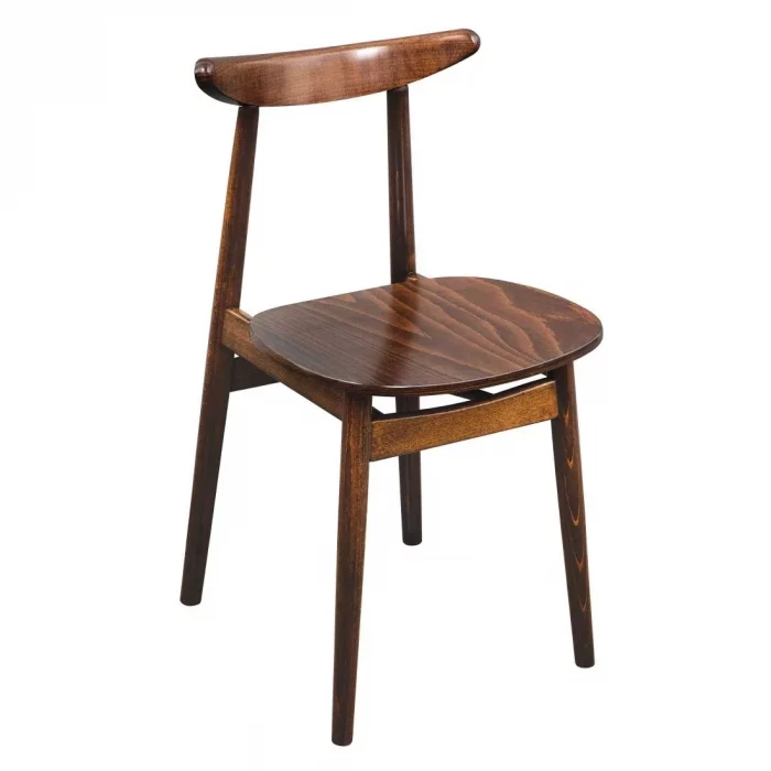 Fameg Walnut Cowhorn Side Chair (Pack of 2) - Image 1