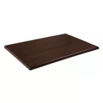 Bolero Pre-drilled Rectangular Tabletop Dark Brown - Image 2