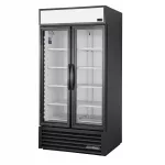 True 2 Glass Door 991L Upright Display Fridge Black GDM-35-HC-TSL01