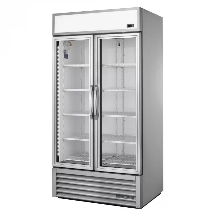 True 2 Glass Door 991L Upright Display Fridge Aluminium GDM-35HC-TSL01 - Image 1