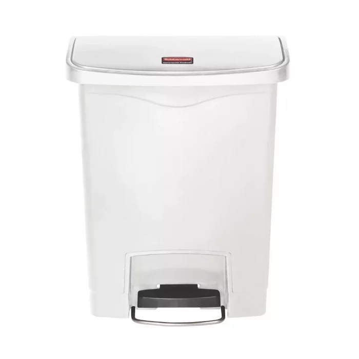 Rubbermaid Slim Jim Step on Bin Front Pedal 30Ltr White - Image 2