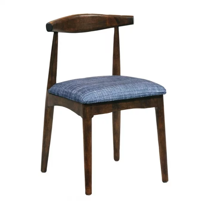 Austin Dining Chair Vintage with Helbeck Midnight Seat (Pack of 2) - Image 1