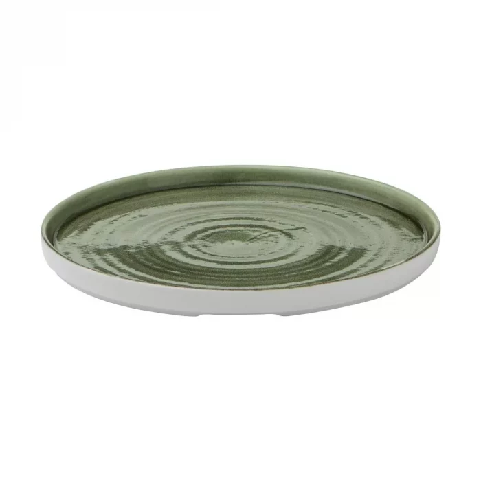 Churchill Stonecast Patina Walled Plates Green 260mm (Pack of 6) - Image 3