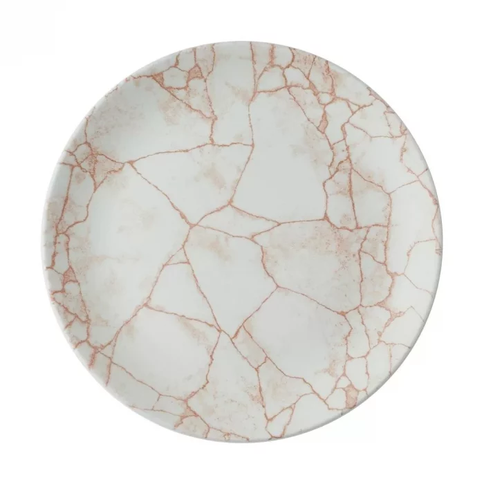 Churchill Studio Prints Kintsugi Evolve Coupe Plates Coral 260mm (Pack of 12) - Image 1