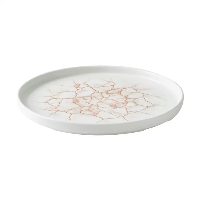 Churchill Studio Prints Kintsugi Walled Plates Coral 260mm (Pack of 6) - Image 2