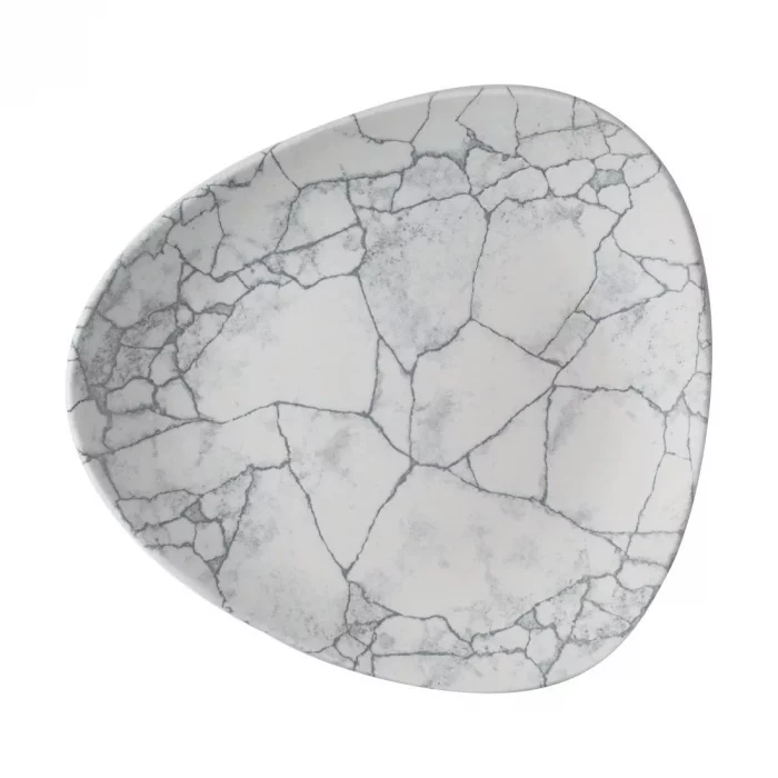 Churchill Studio Prints Kintsugi Pearl Grey Lotus Plates 254mm (Pack of 12) - Image 1