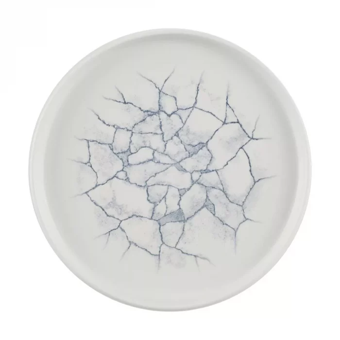 Churchill Studio Prints Kintsugi Pearl Walled Plates Grey 220mm (Pack of 6) - Image 1