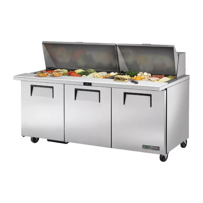 True Refrigerated Prep Table TSSU-72-30M-B-ST-HC - Image 1