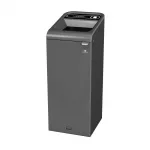 Rubbermaid Configure Recycling Bin with Landfill Label Black 57Ltr