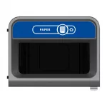 Rubbermaid Configure Recycling Bin with Paper Recycling Label Blue 125L - Image 2