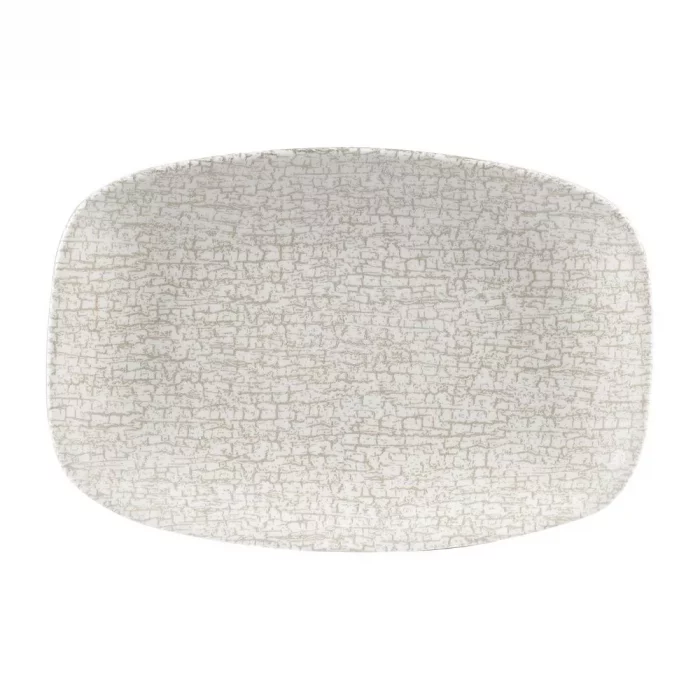 Churchill Breccia Oblong Chef Plate Agate Grey 157 x 237mm (Pack of 12) - Image 1