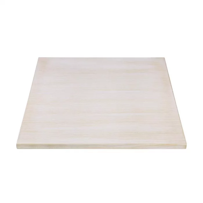 Bolero Pre-drilled Square Table Top Vintage White 700mm - Image 2
