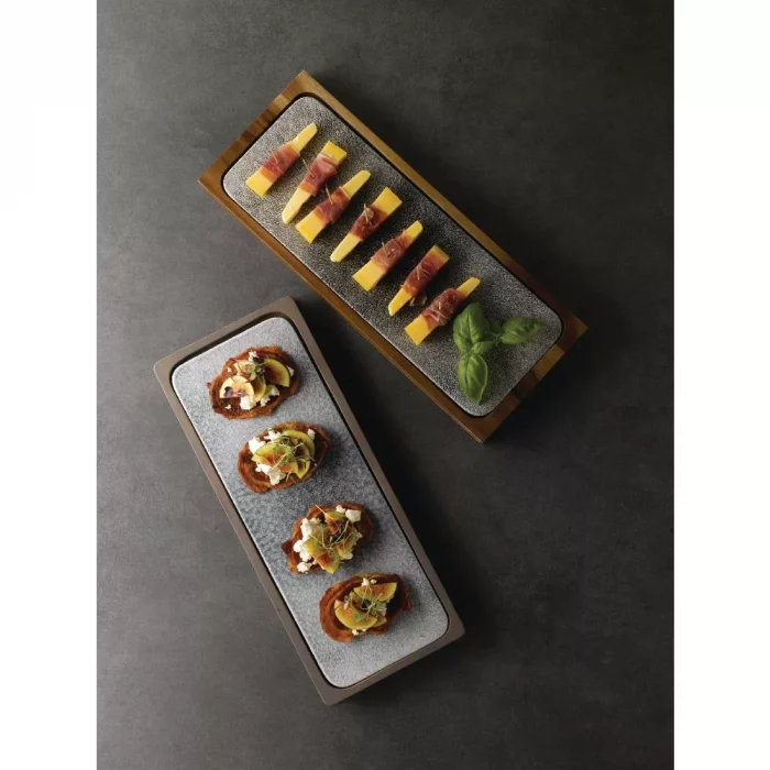Churchill Raku Rectangular Tiles Topaz Blue 140 x 376mm (Pack of 4) - Image 4