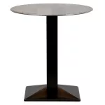 Turin Metal Base 600mm Round Dining Table with Laminate Top in Concrete - Image 2