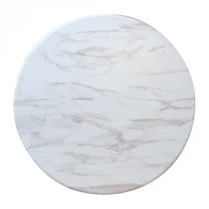 Round Laminate Table Top Marble 600mm - Image 1