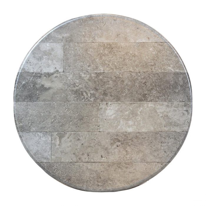 Round Laminate Table Top Concrete 600mm - Image 1