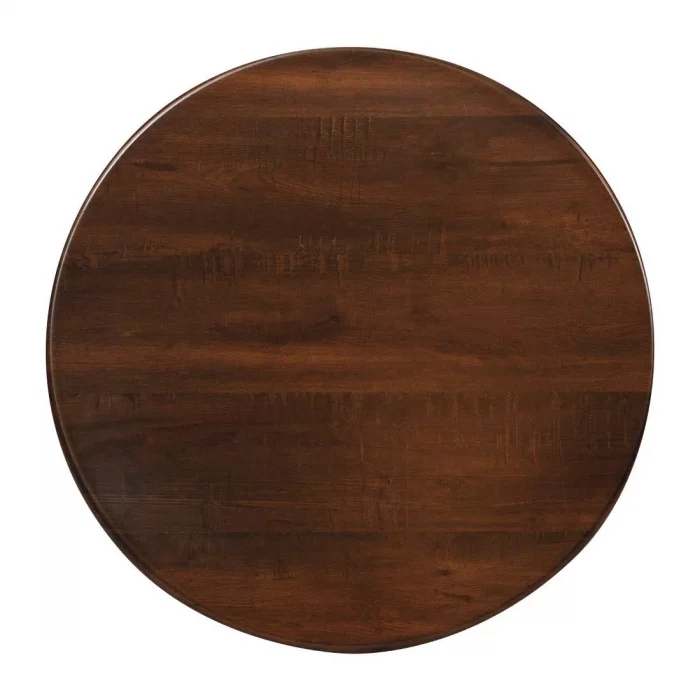 Round Laminate Table Top Walnut 600mm - Image 1