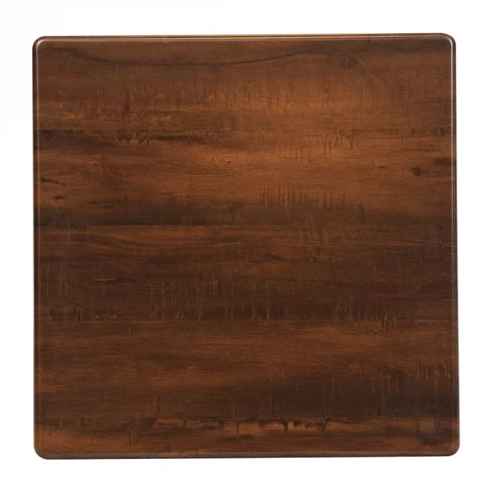 Square Laminate Table Top Walnut 700mm - Image 1