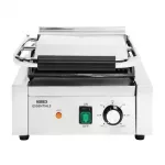 Nisbets Essentials Single Cast Iron Plate Contact Grill (Ribbed/Flat) - 1.8kW - Image 2