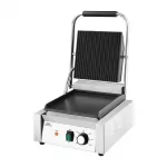 Nisbets Essentials Single Cast Iron Plate Contact Grill (Ribbed/Flat) - 1.8kW - Image 9