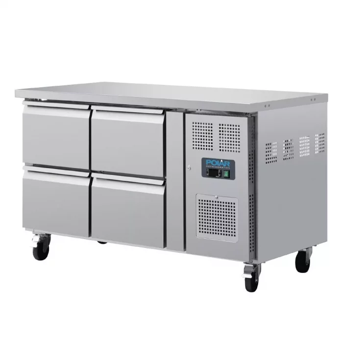 Polar U-Series Four Drawer Gastronorm Counter Fridge - Image 3