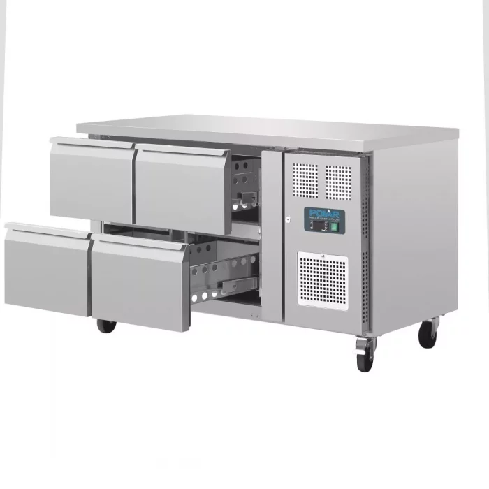 Polar U-Series Four Drawer Gastronorm Counter Fridge - Image 4