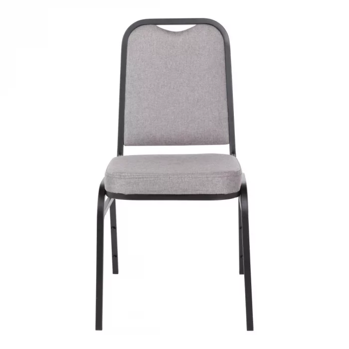 Bolero Square Back Banquet Chairs Black & Grey (Pack of 4) - Image 3