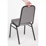 Bolero Square Back Banquet Chairs Black & Grey (Pack of 4) - Image 4