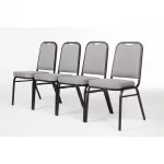 Bolero Square Back Banquet Chairs Black & Grey (Pack of 4) - Image 6