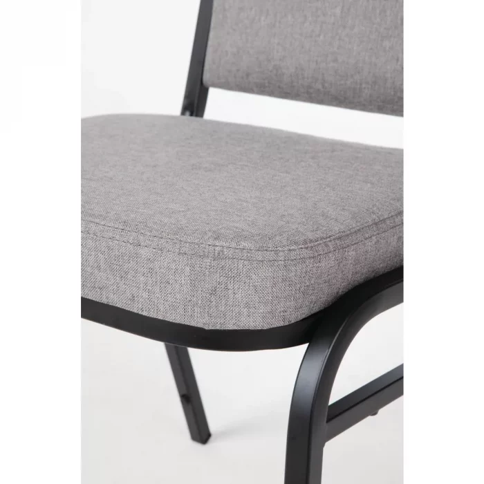 Bolero Square Back Banquet Chairs Black & Grey (Pack of 4) - Image 8