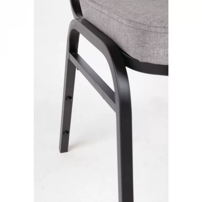 Bolero Square Back Banquet Chairs Black & Grey (Pack of 4) - Image 9